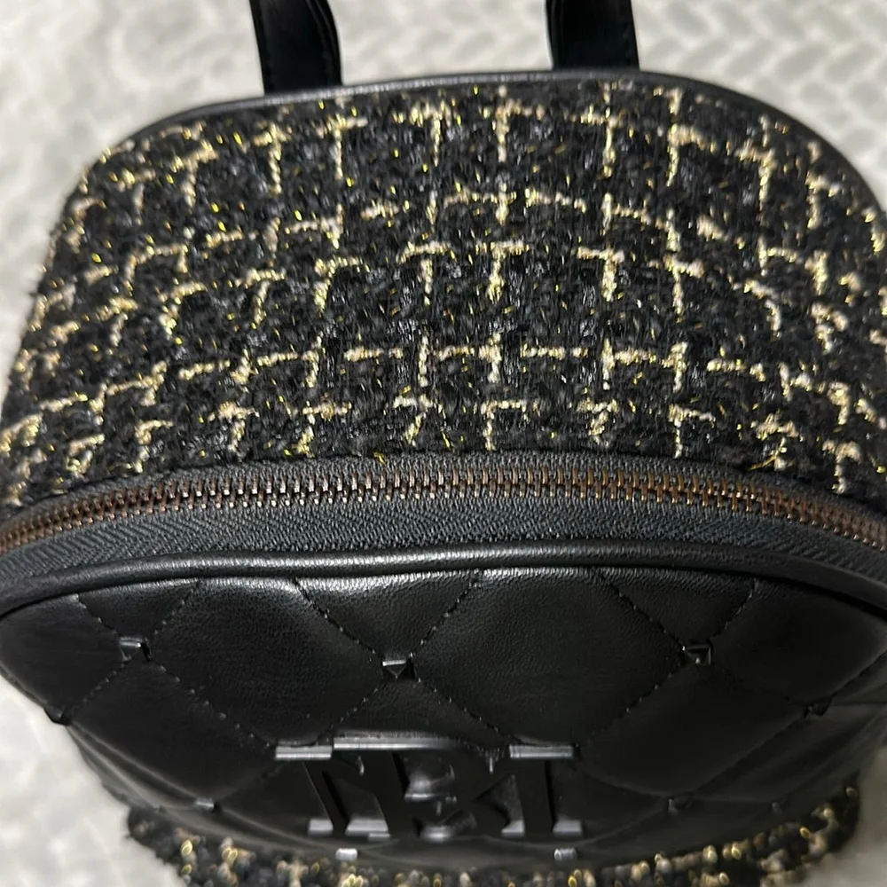 Badgley Mischka Diamond-Quilted Nylon Backpack